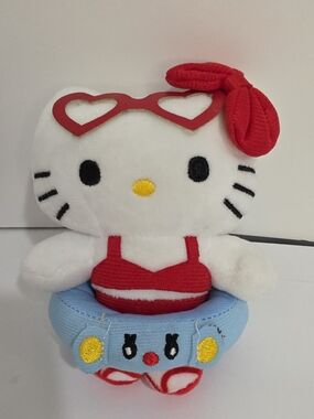 Sanrio Hello Kitty White Plush with Red Outfit and Blue Float